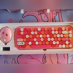 Wireless Keyboard Mini Cute Candy Colors